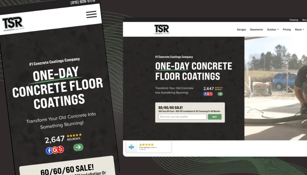 Work created for TSR Concrete Coatings
